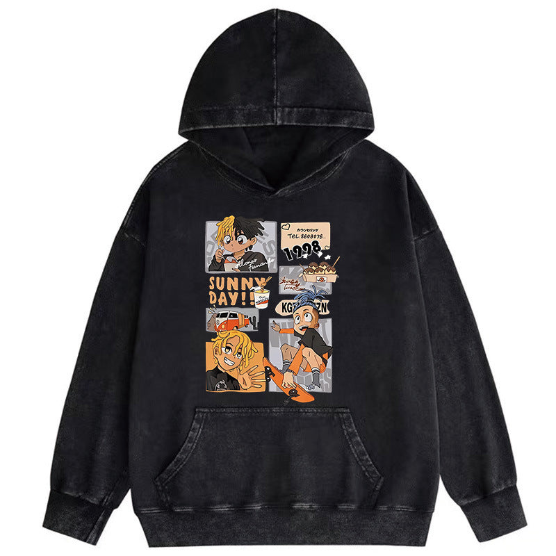 retro hooded sweater