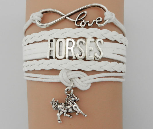 Retro Horse Racing Pendant Bracelets