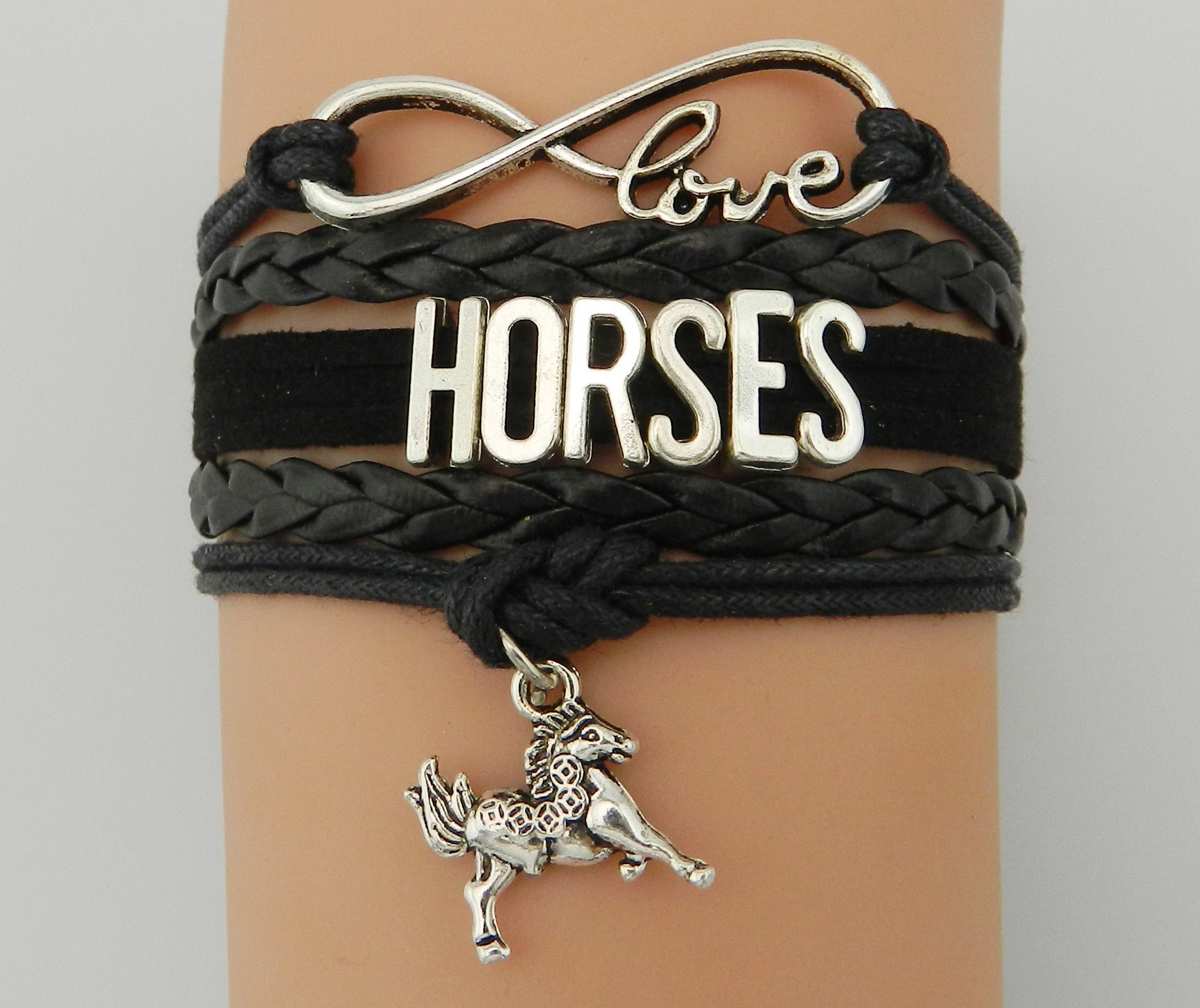 Retro Horse Racing Pendant Bracelets