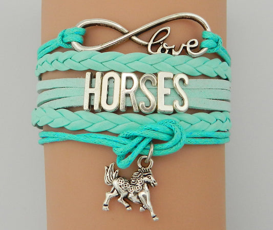 Retro Horse Racing Pendant Bracelets
