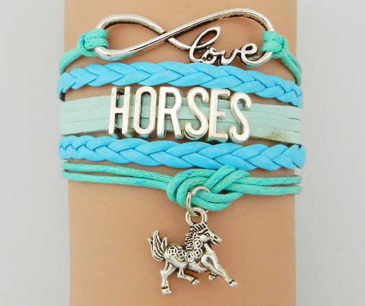 Retro Horse Racing Pendant Bracelets