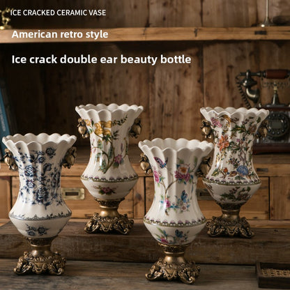 Retro Ice Crack Ceramic Vase