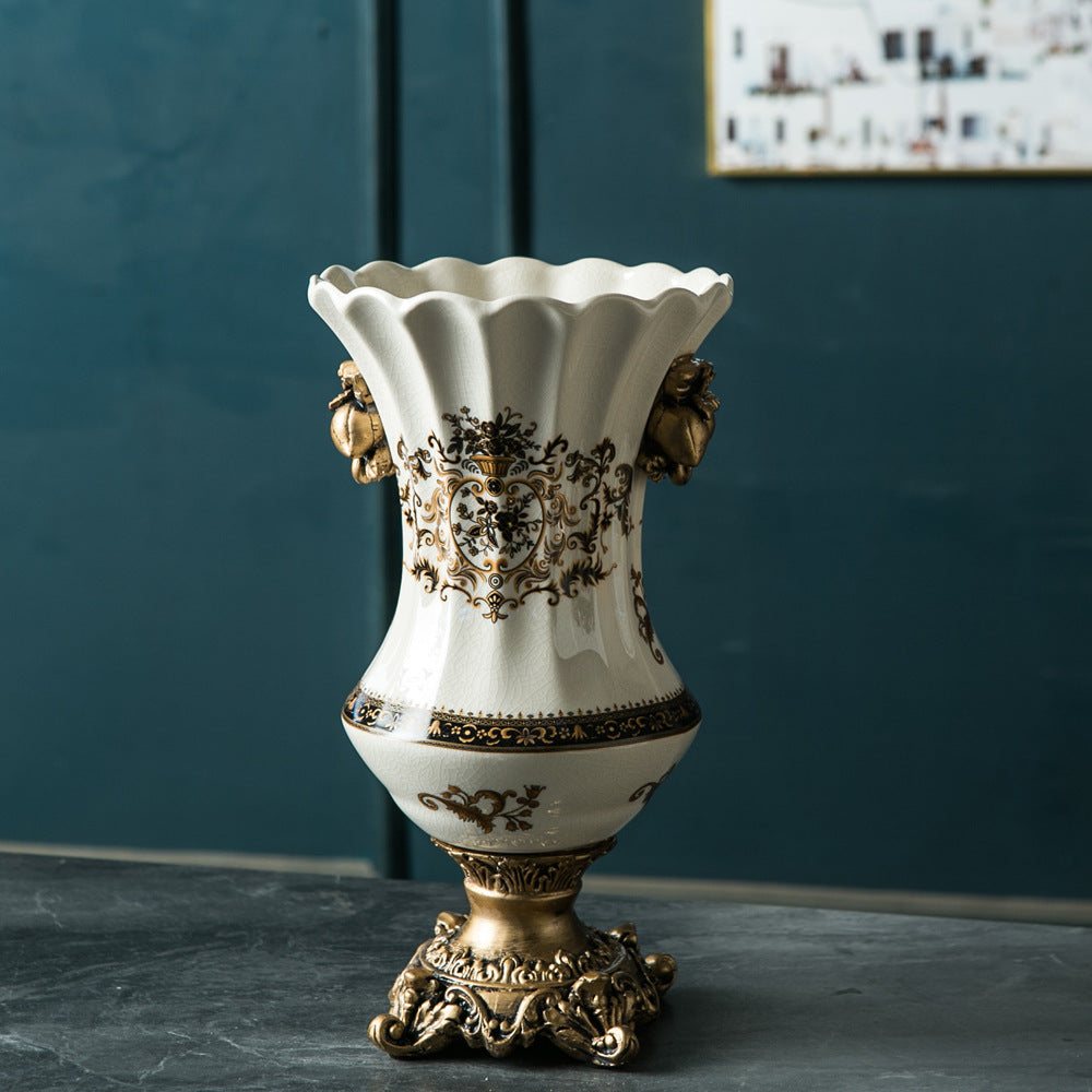 Retro Ice Crack Ceramic Vase