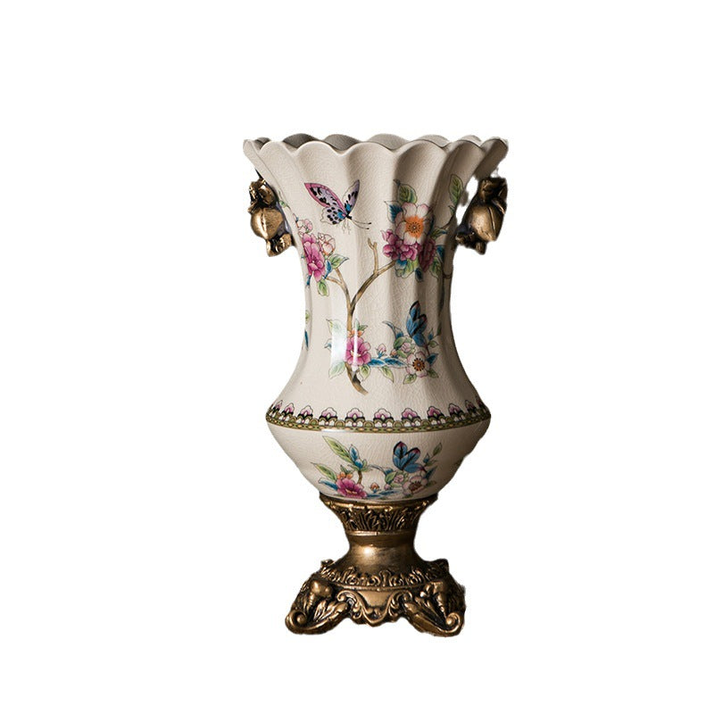 Retro Ice Crack Ceramic Vase