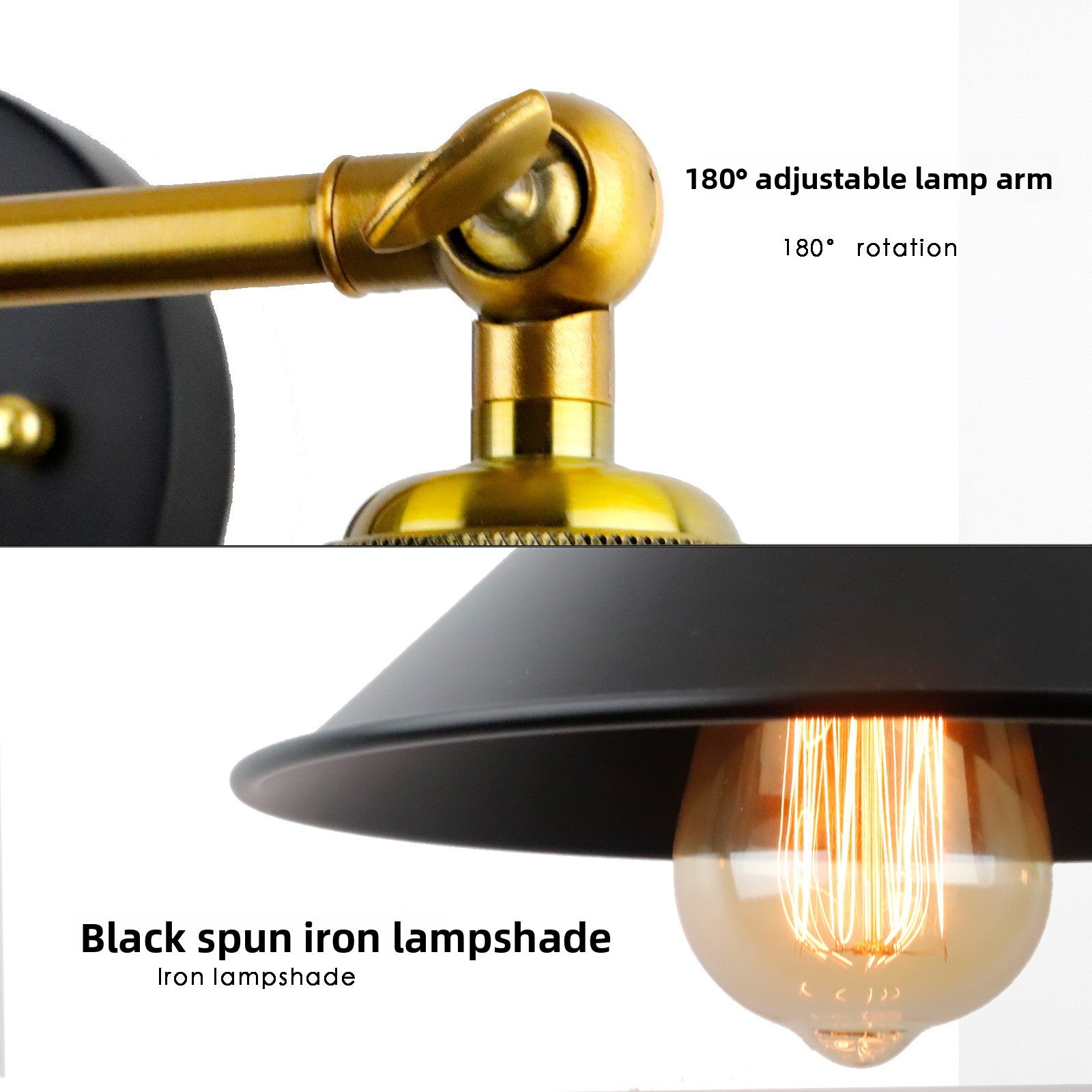 Retro Industrial Double Head Wall Lamp