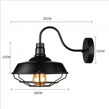 Retro Industrial Iron Wall Lamp
