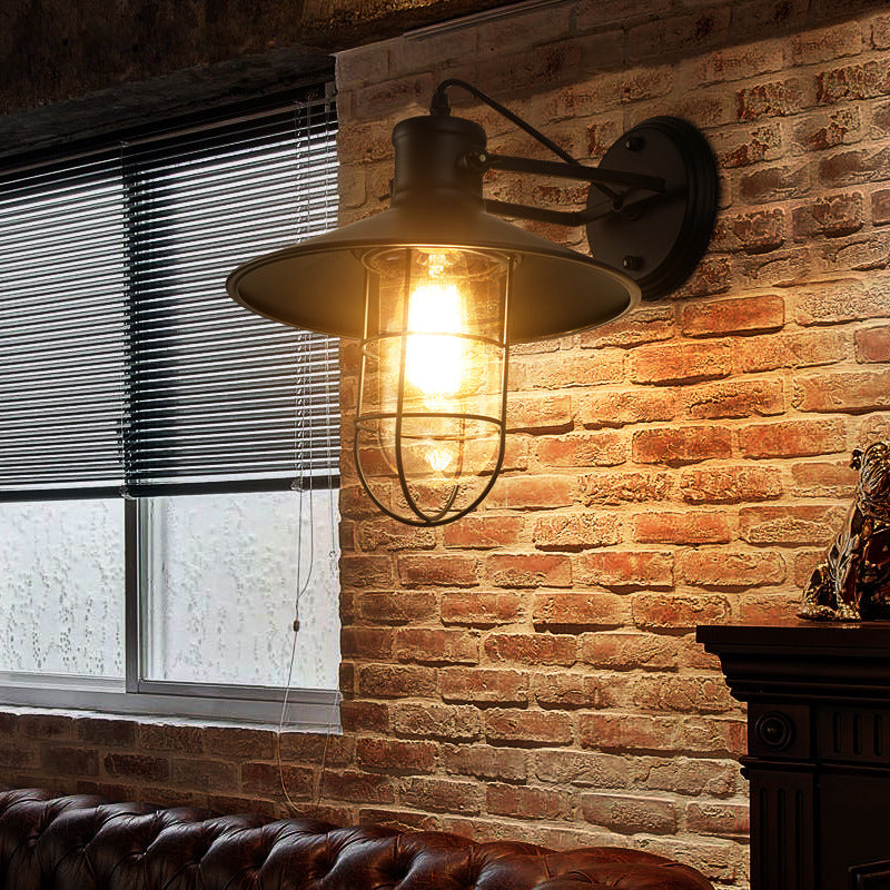 Retro Industrial Iron Wall Lamp