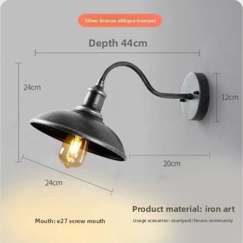 Retro Industrial Iron Wall Lamp