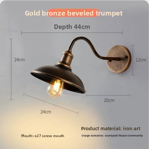Retro Industrial Iron Wall Lamp