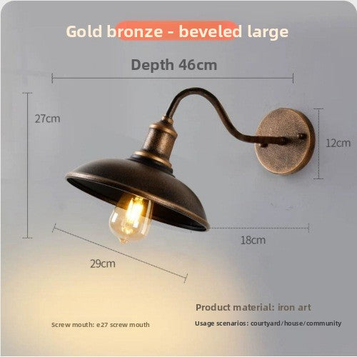 Retro Industrial Iron Wall Lamp