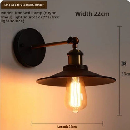 Retro Industrial Iron Wall Lamp