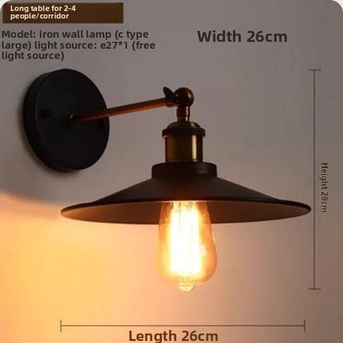 Retro Industrial Iron Wall Lamp