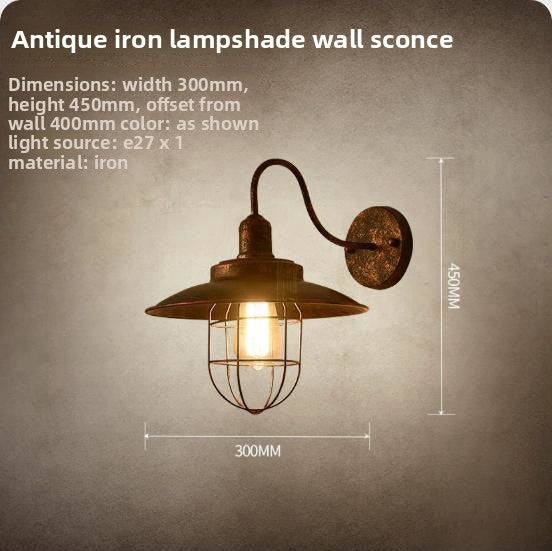 Retro Industrial Iron Wall Lamp