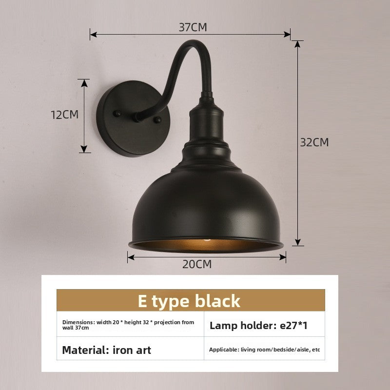 Retro Industrial Iron Wall Lamp
