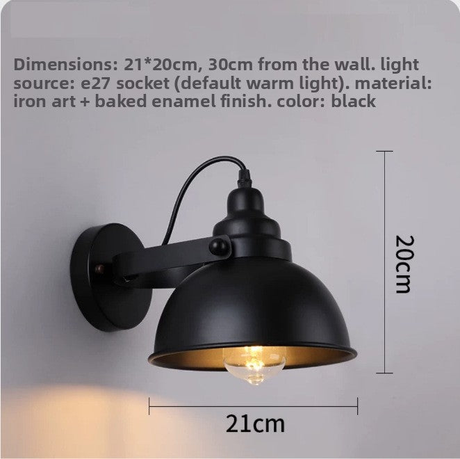 Retro Industrial Iron Wall Lamp