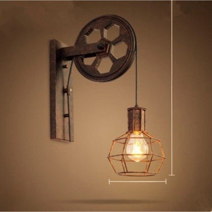 Retro Industrial Iron Wall Lamp