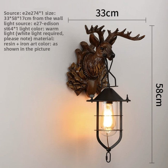 Retro Industrial Iron Wall Lamp