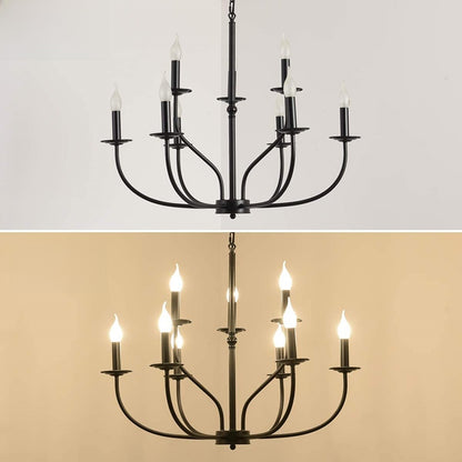 Retro Industrial Metal Chandelier