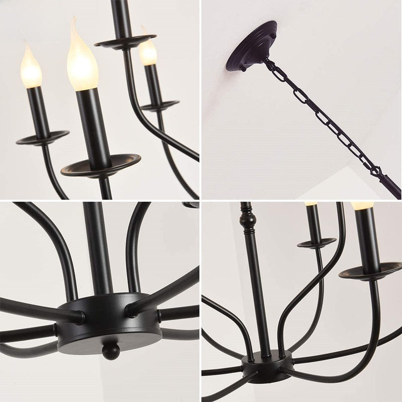 Retro Industrial Metal Chandelier