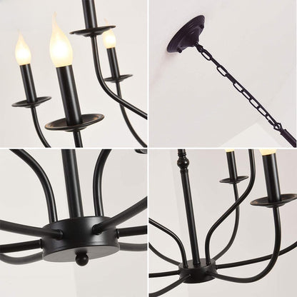 Retro Industrial Metal Chandelier