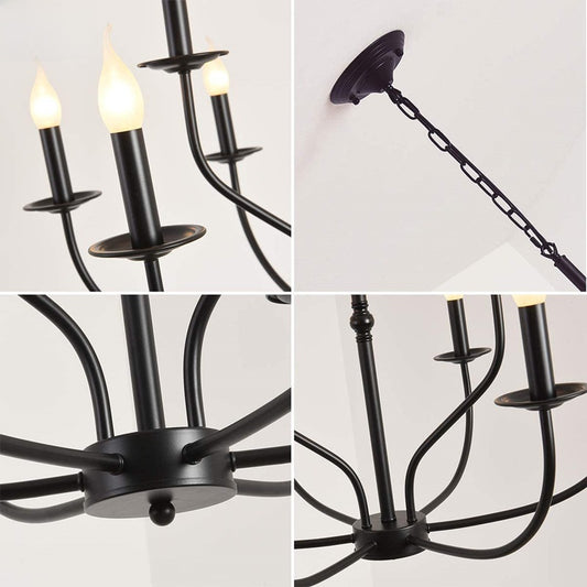Retro Industrial Metal Chandelier