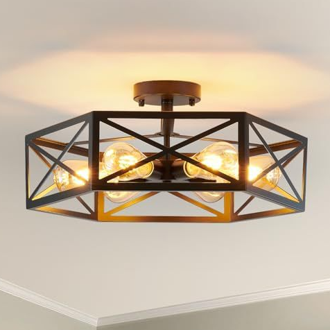 Retro industrial-style balcony entrance ceiling lamp