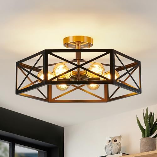 Retro industrial-style balcony entrance ceiling lamp