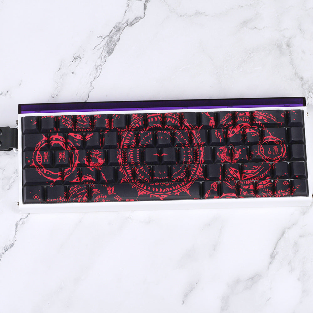 Retro Ink Style PBT Keycaps for Mechanical Keyboards