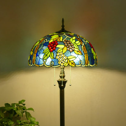 Retro Iron Art Glass Floor Lamp