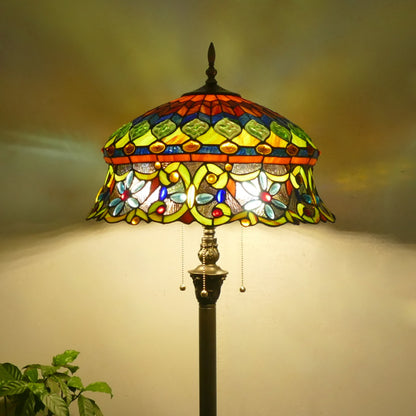 Retro Iron Art Glass Floor Lamp