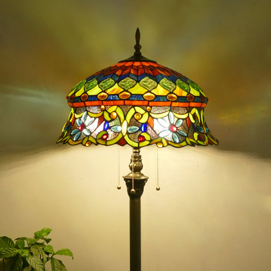Retro Iron Art Glass Floor Lamp