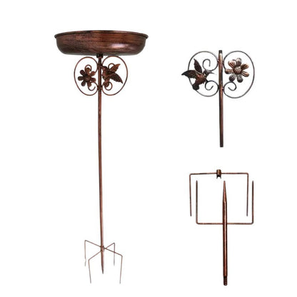 Retro Iron Bird Bath Feeder