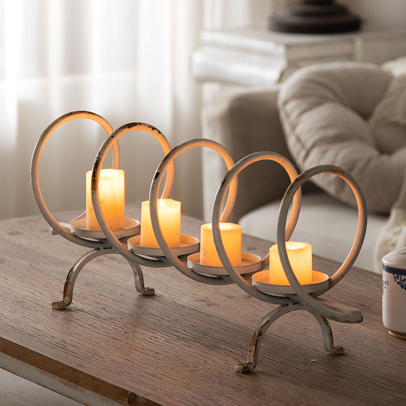 Retro Iron Candle Holder