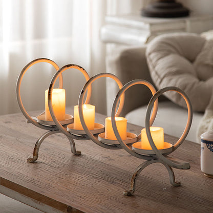 Retro Iron Candle Holder