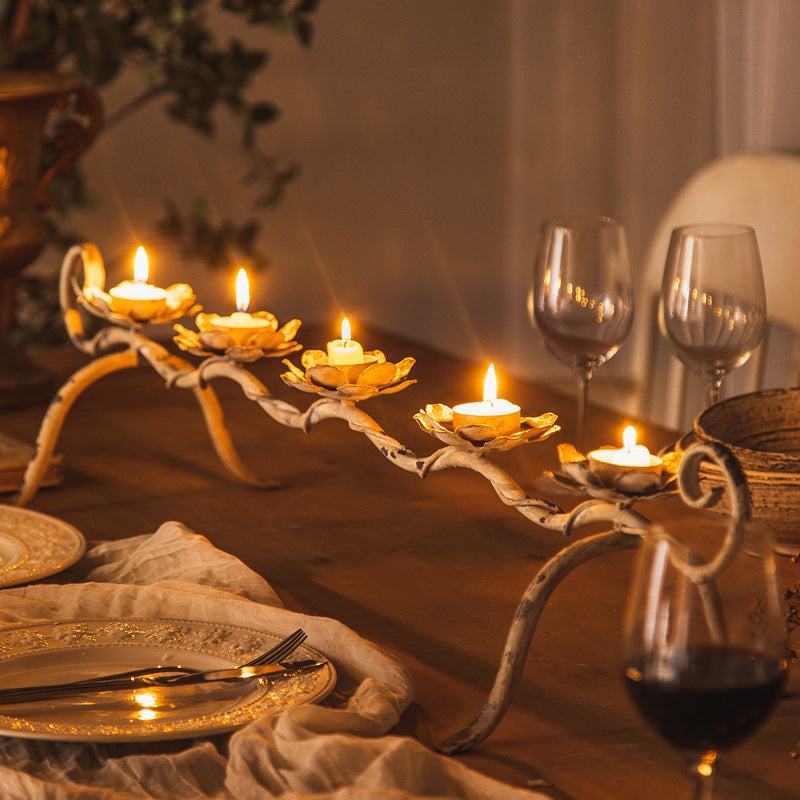 Retro Iron Candle Holder