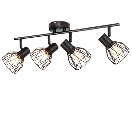 Retro Iron LED Spotlights Hollow Design