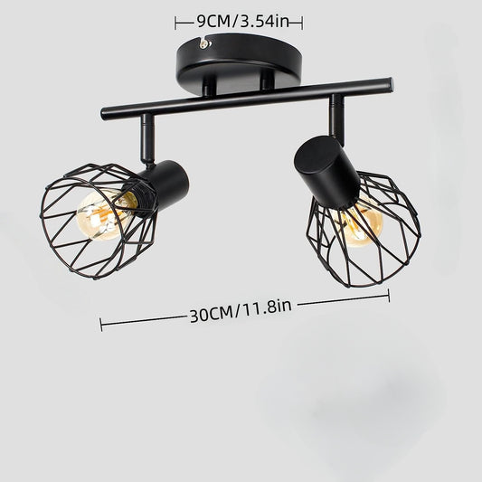 Retro Iron LED Spotlights Hollow Design