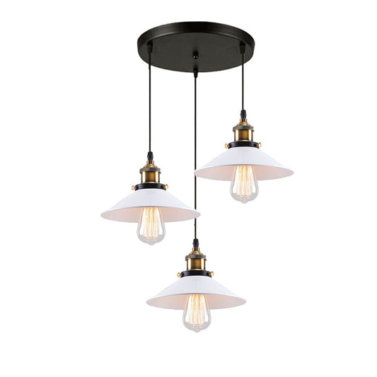 Retro Iron Three-Head Pendant Light