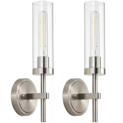 Retro Iron Wall Lamp with Glass Shade