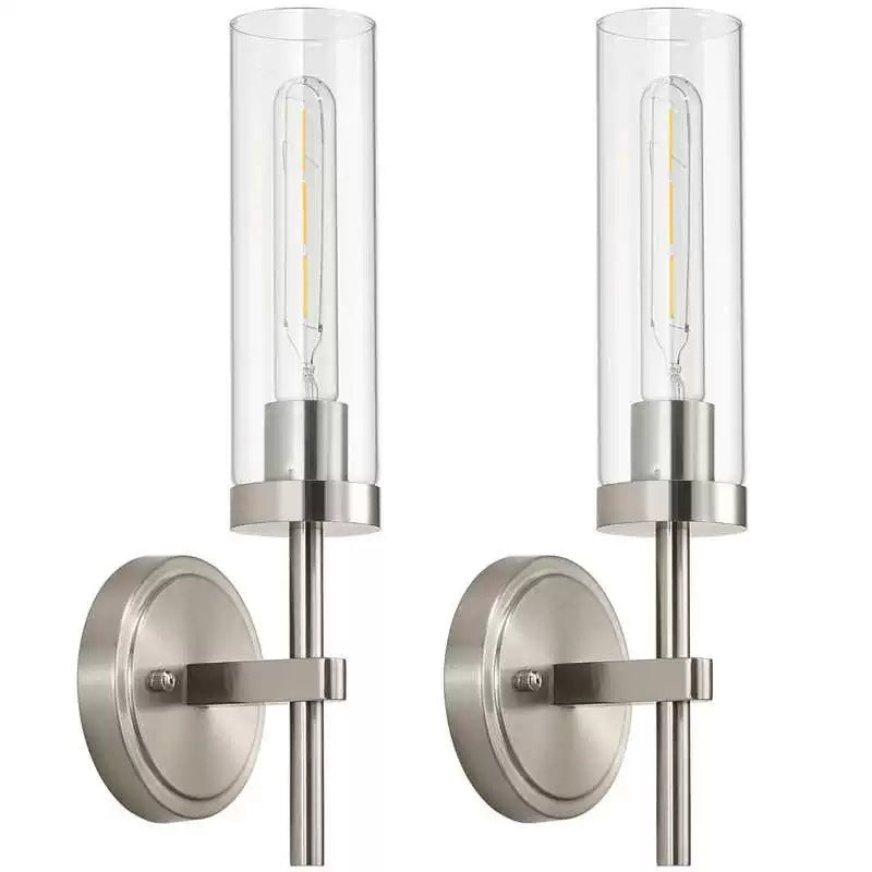 Retro Iron Wall Lamp with Glass Shade