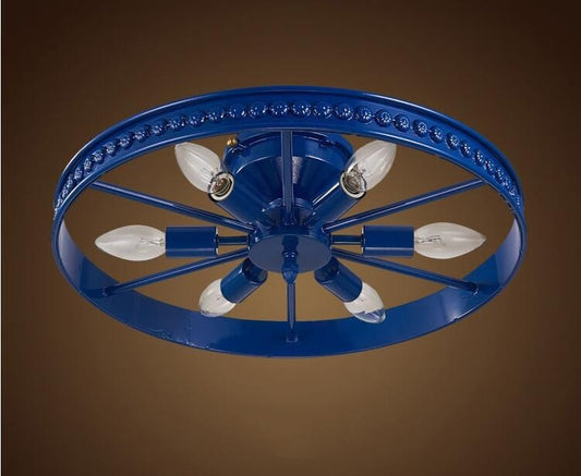 Retro Iron Water Pipe Ceiling Lamp
