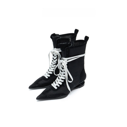Retro Knight Boots with Straps