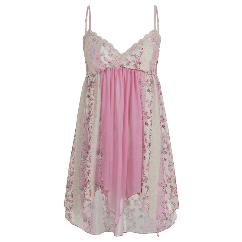 Retro Lace Patchwork Camisole Top