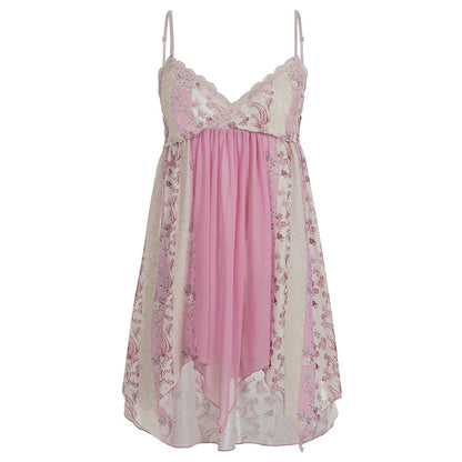 Retro Lace Patchwork Camisole Top