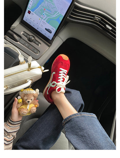 Retro Lace-Up Casual Sneakers for Women