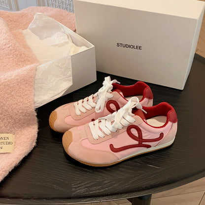 Retro Lace-Up Casual Sneakers for Women