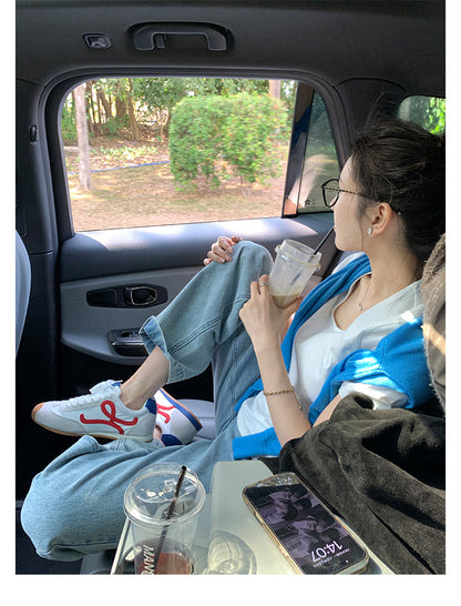 Retro Lace-Up Casual Sneakers for Women
