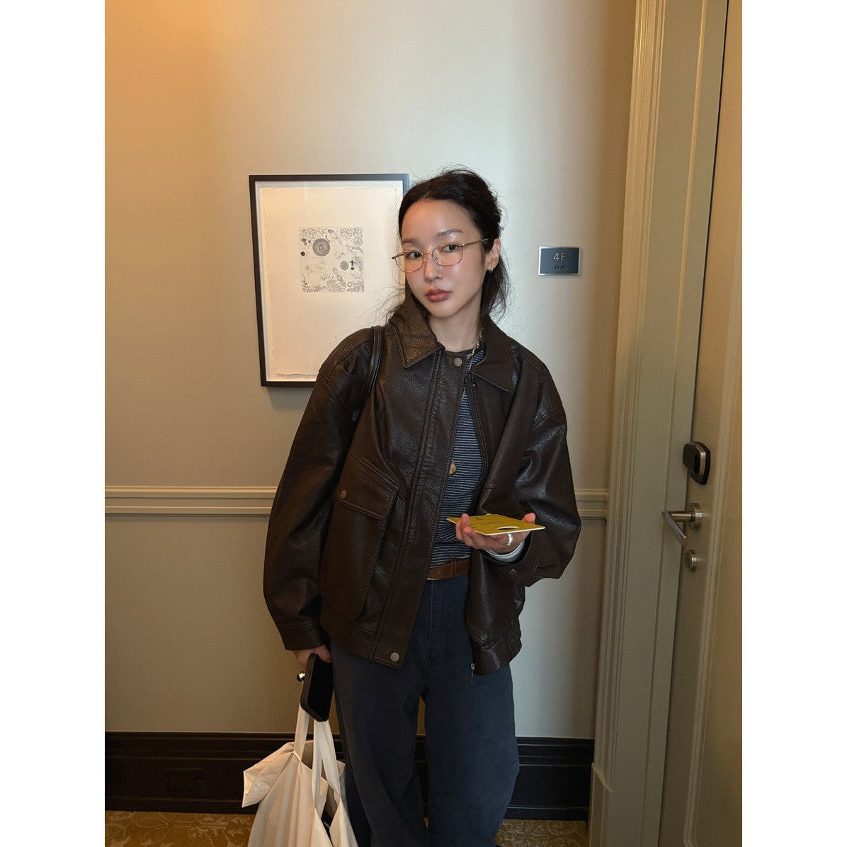 Retro Lapel Leather Jacket
