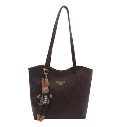 Retro Large Capacity PU Tote Bag for Women