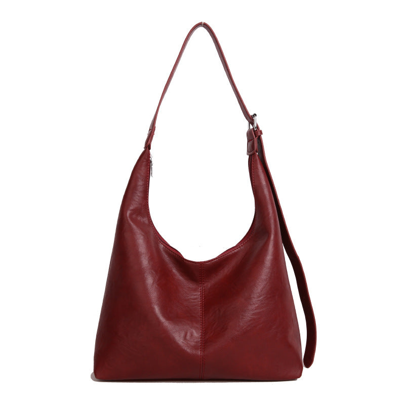 Retro Large Capacity PU Tote Bag